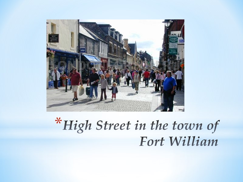 High Street in the town of Fort William